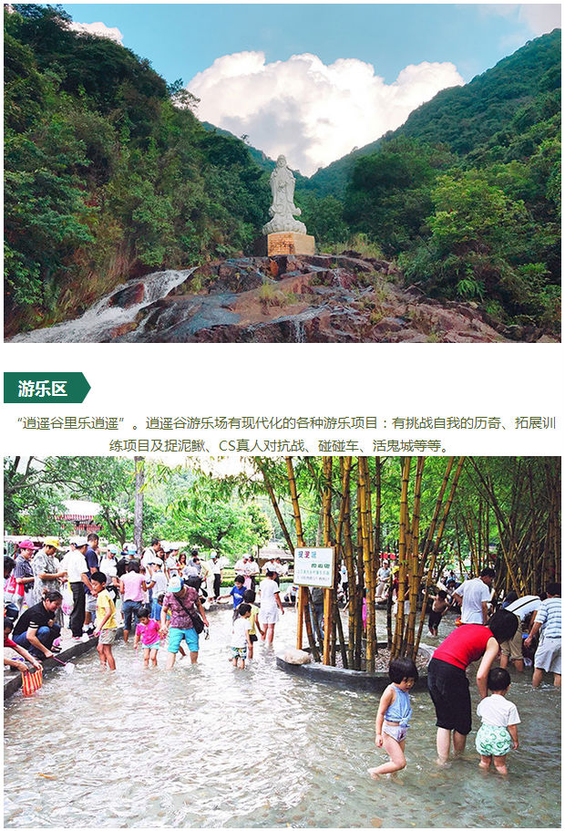 中山市五桂山逍遥谷门票限时抢购￥39家庭票三人票