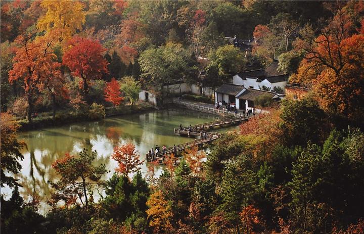 天平山赏红枫